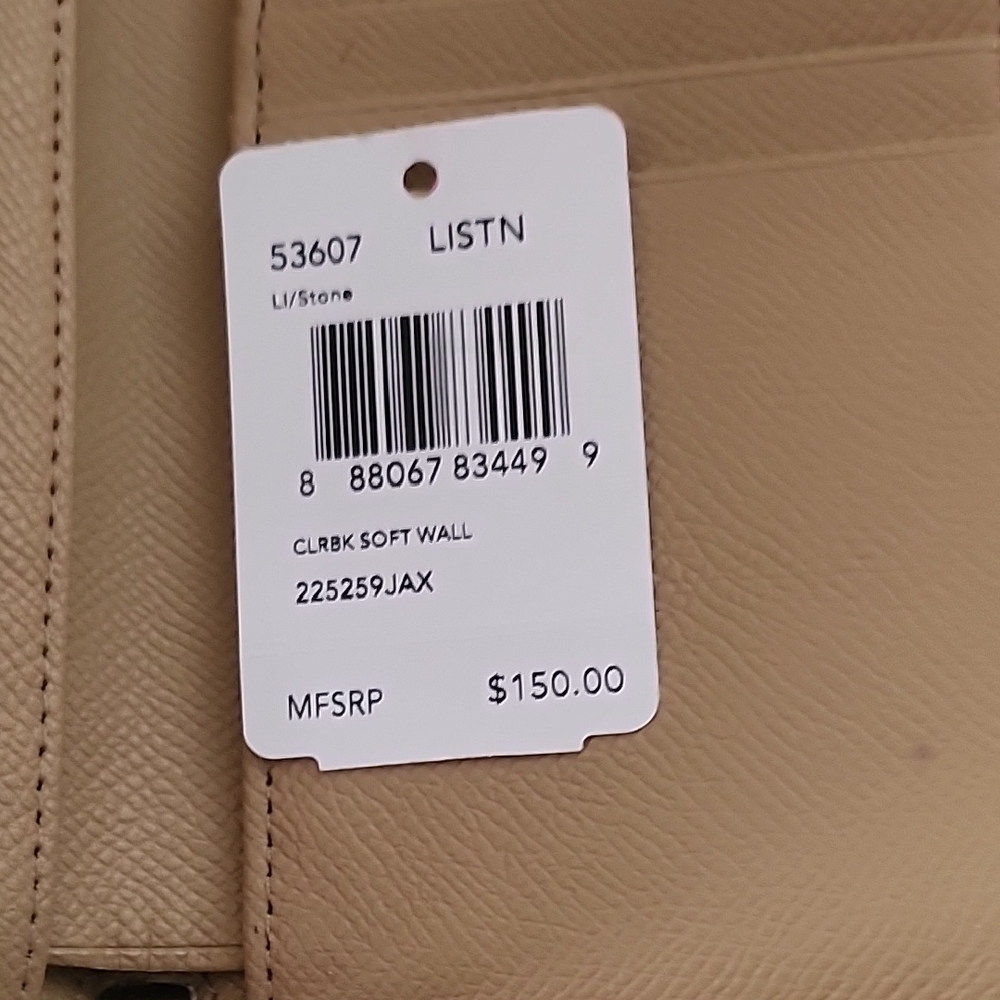 Coach Metallic Gold Zip Wallet - Picture 3 of 3